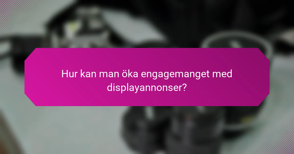 Hur kan man öka engagemanget med displayannonser?